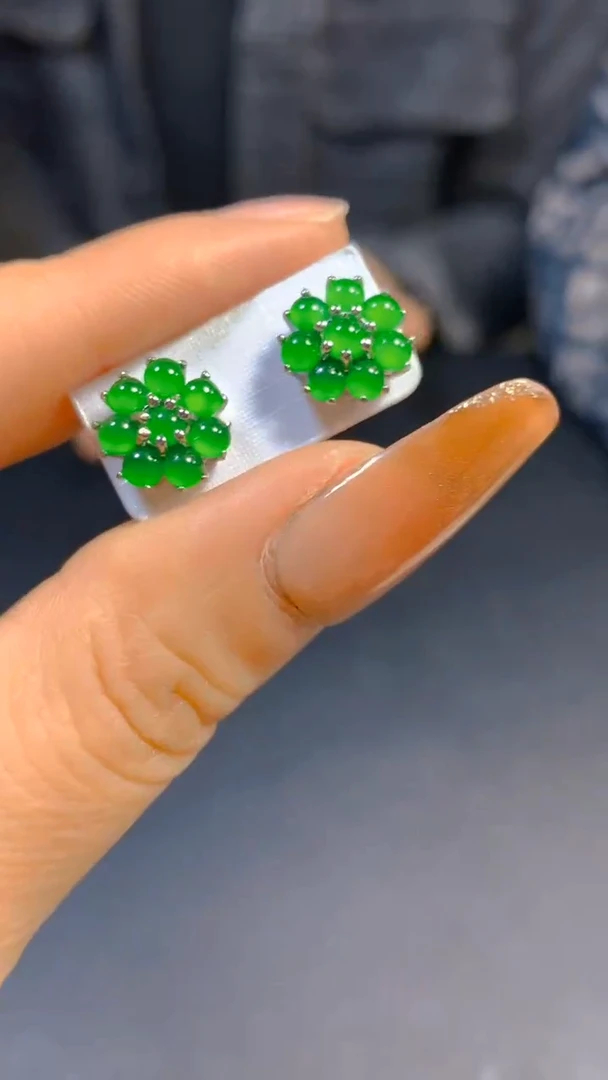 【闪购商品】翡翠耳饰未镶嵌0716187864多样性发一