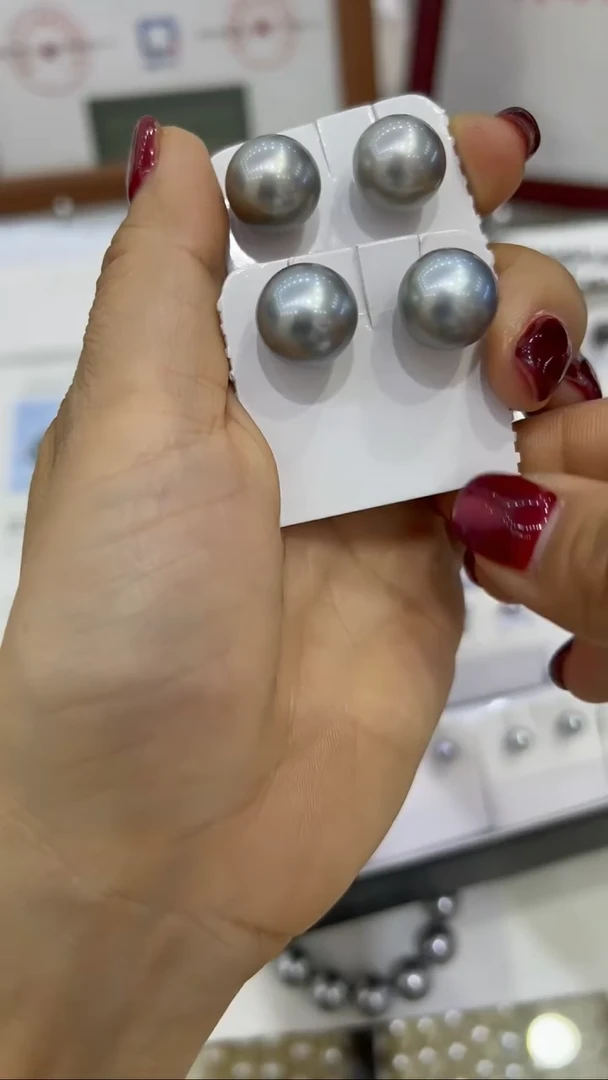 【闪购商品】海水珍珠耳朵18K金镶嵌DL5 大溪地13-14多样性发一