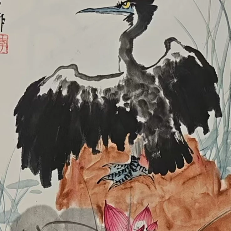 橱窗展示/齐派艺術/李庆宣/宣纸国画/带证书