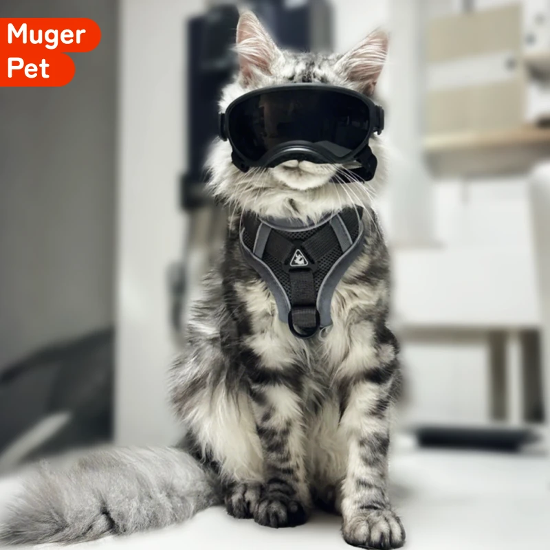 猫咪牵引绳遛猫背心式可调节背带缅因猫防挣脱不勒脖小猫外出胸背