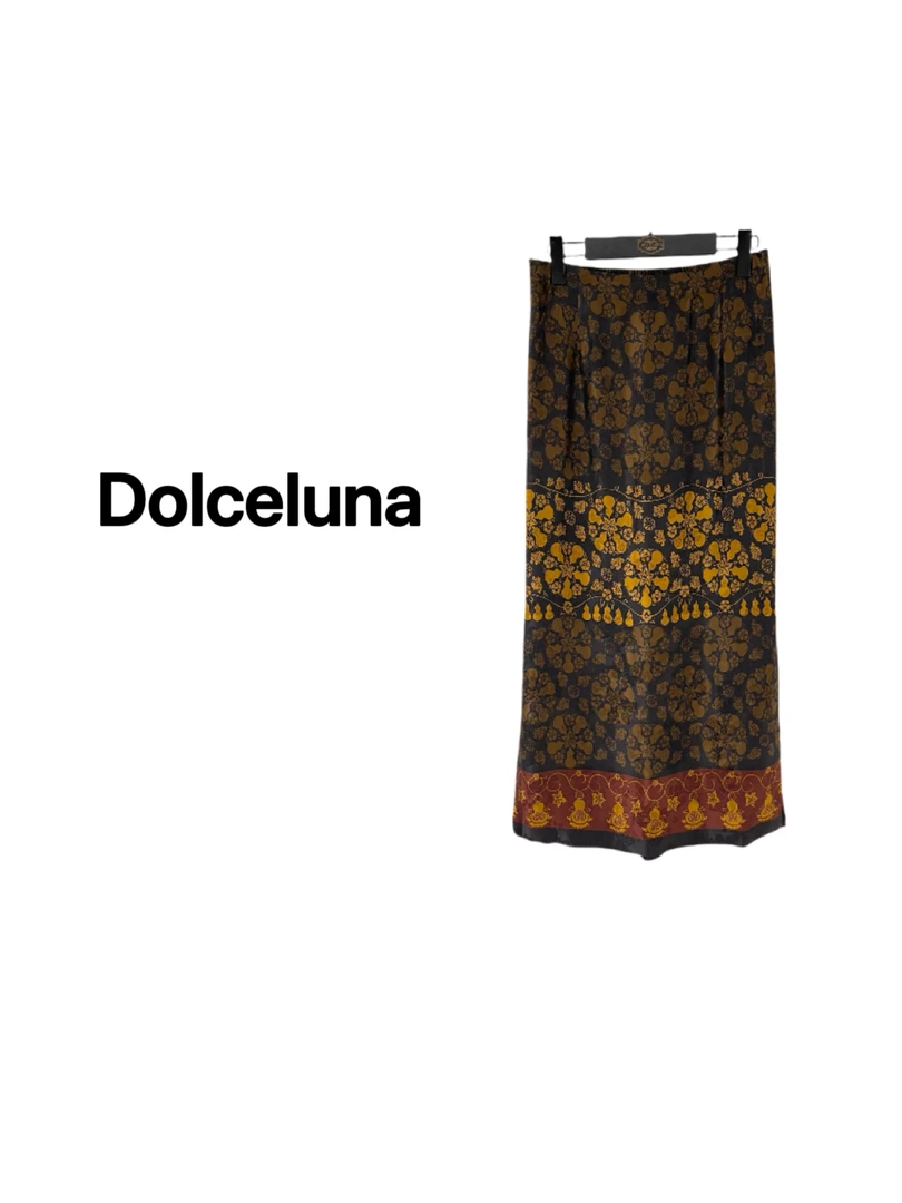 【月姐严选】夏季100真丝香云纱红云纱女士开衩中长款半身裙-16938