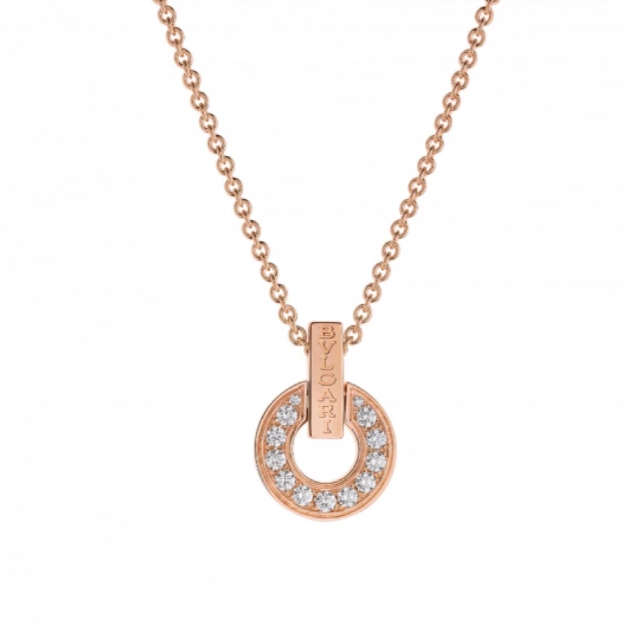 99新 BVLGARI/宝格丽 宝格丽钱币项链 18k玫瑰金 20年全套