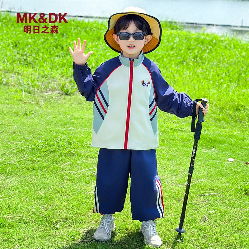 男童冲锋衣套装春秋季儿童装百搭外套2025新款宝宝户外运动衣服潮