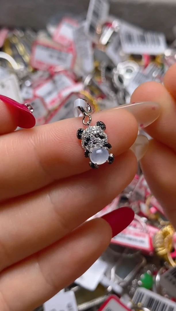 银S925镶嵌戒指翡翠百内无证书