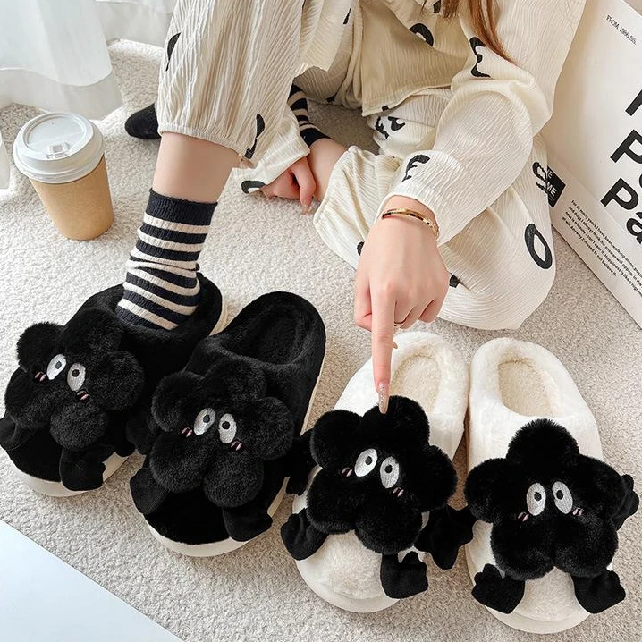 2025新款棉拖秋冬可爱卡通棉拖鞋女冬季室内家居保暖防滑毛绒拖鞋
