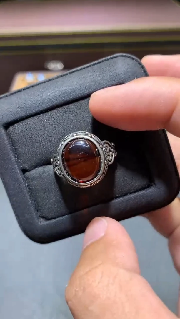 琥珀未镶嵌戒指F45【多样性发其一】
