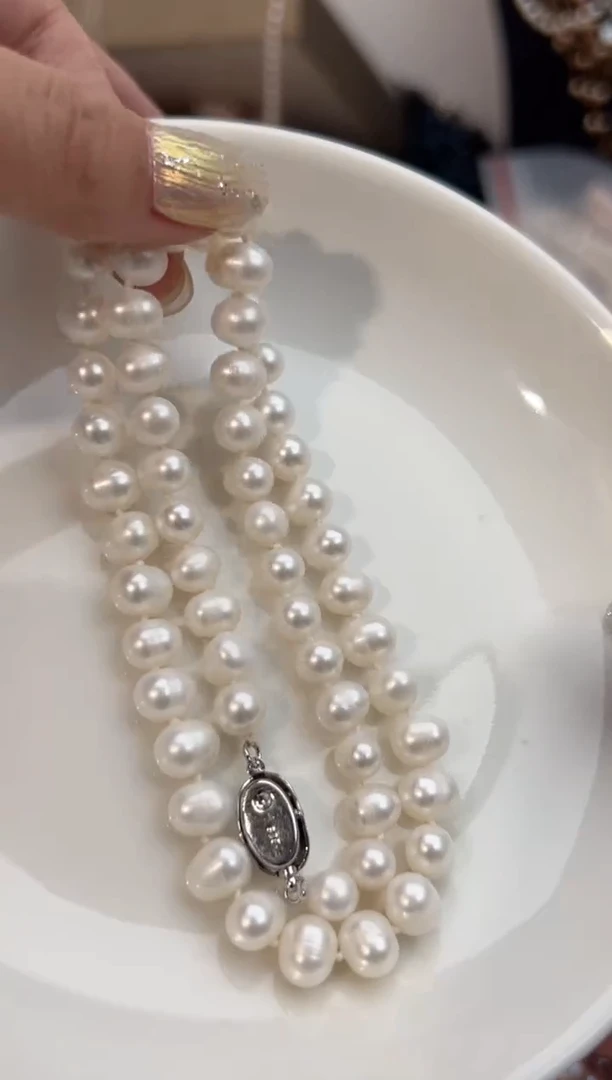 未镶嵌60淡水珍珠小****i珍珠项链无核