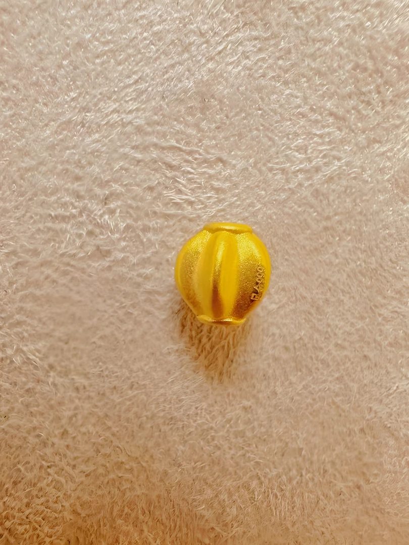 15颗 足金 卡6南瓜金珠 精工版 先鉴后发 带证书字印