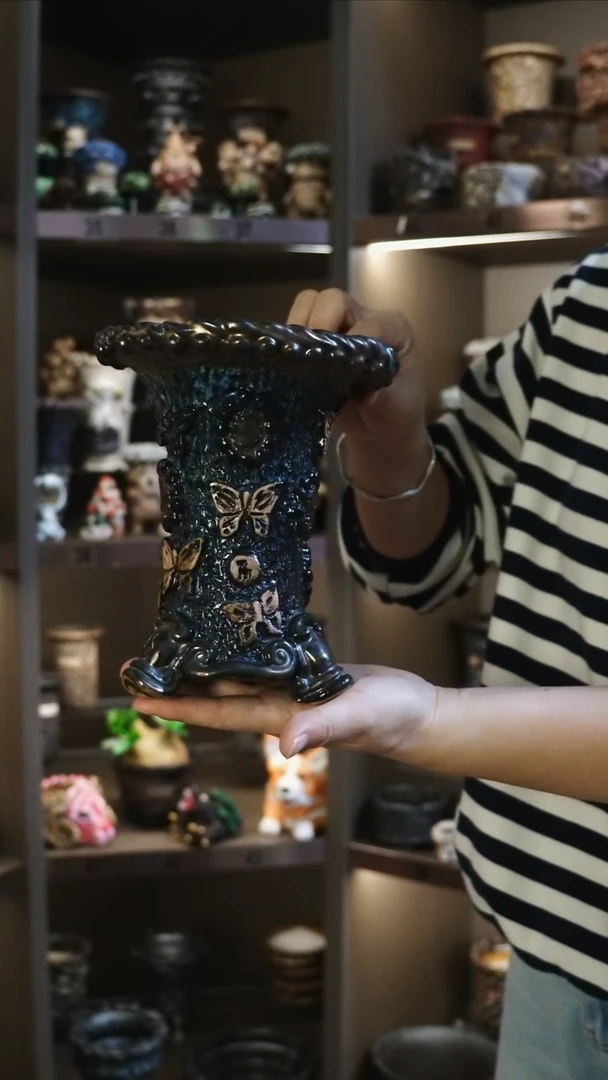 【闪购商品】陶泰国进口手工花盆个性创意花盆