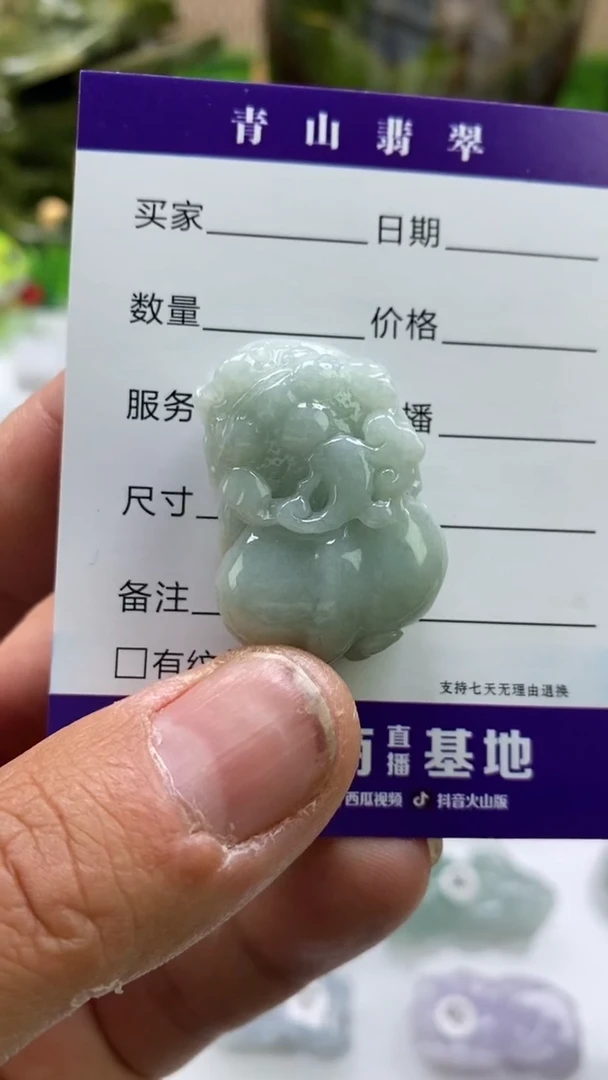 【闪购商品】翡翠颈饰未镶嵌多人如意貔貅