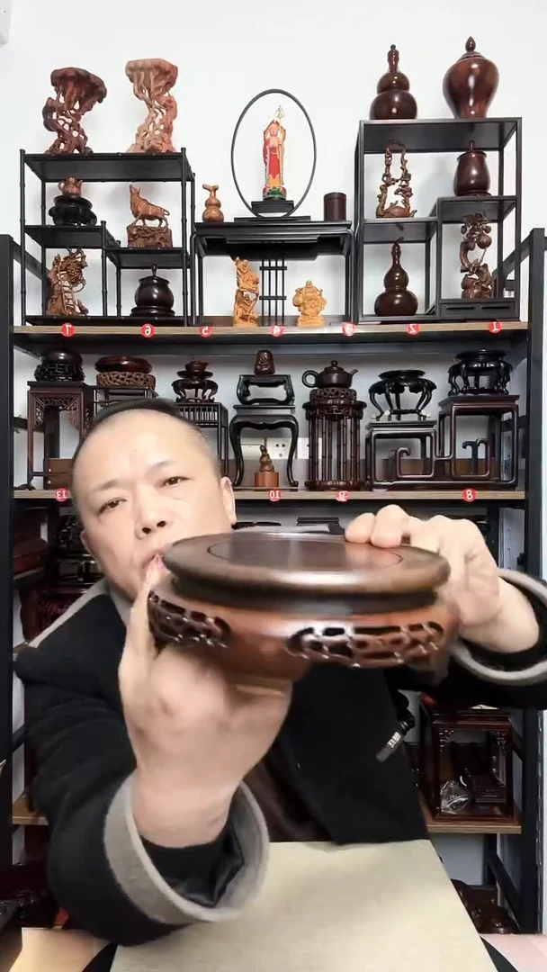 紫砂底座木内径15高6