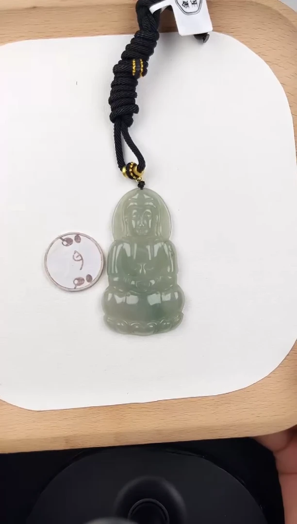 颈饰未镶嵌翡翠Y5A076绿大观音-2