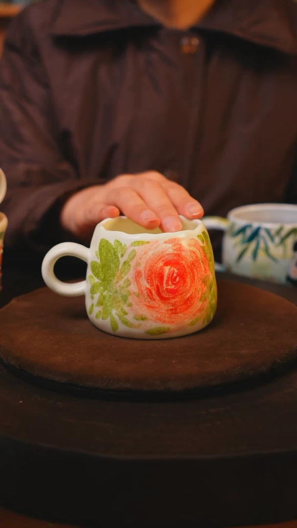 【闪购商品】瓷片景德镇手绘瓷器高温釉下彩--