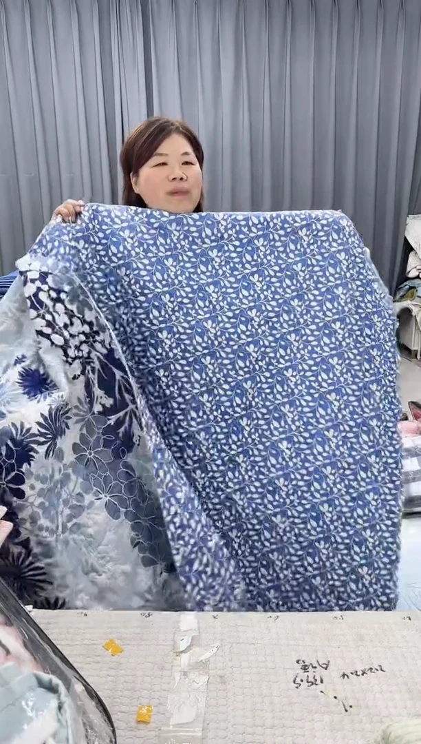 棉青花瓷水洗棉2.3*2.5