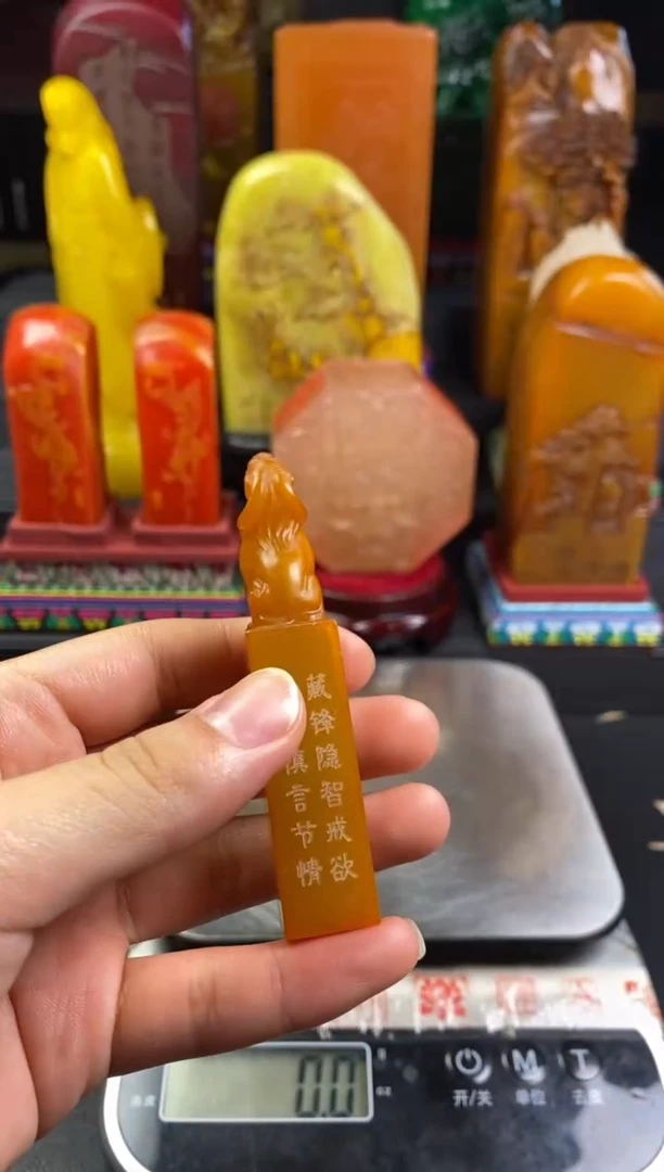 寿山石印石望天哄