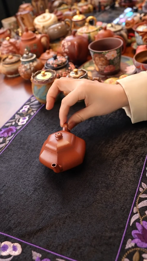 茶壶紫砂六方小梨