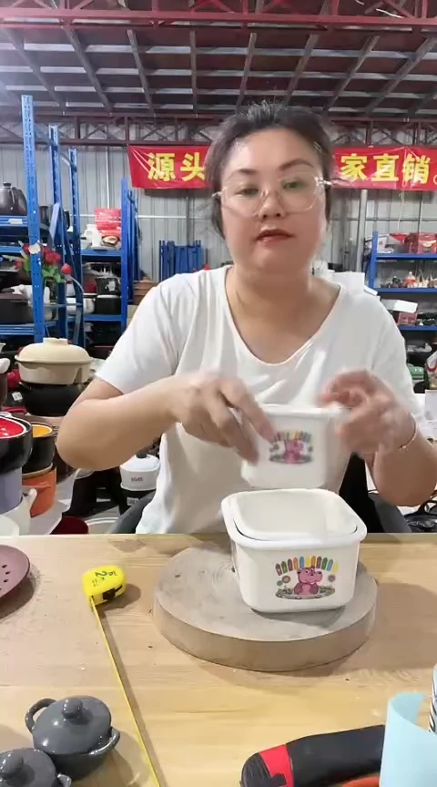 现代瑕疵河马罐子三件套孤品