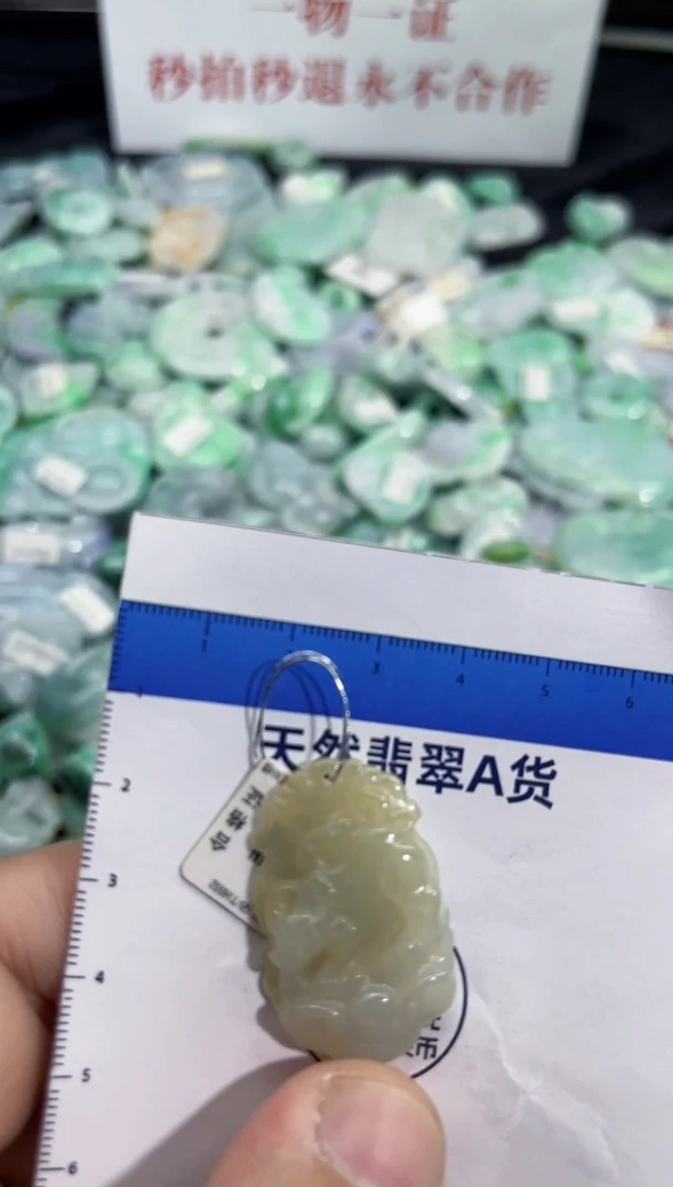 颈饰未镶嵌翡翠天然缅甸A货翡翠吊坠
