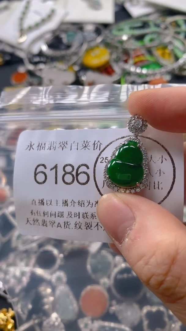 翡翠未镶嵌吊坠(不含链)6186