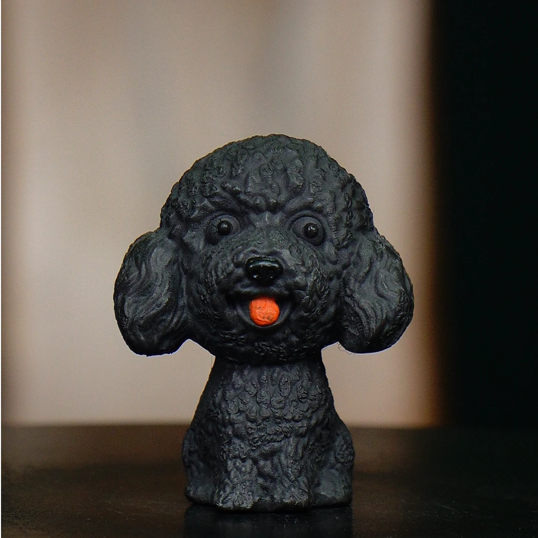 宜兴紫砂 黑 小泰迪狗