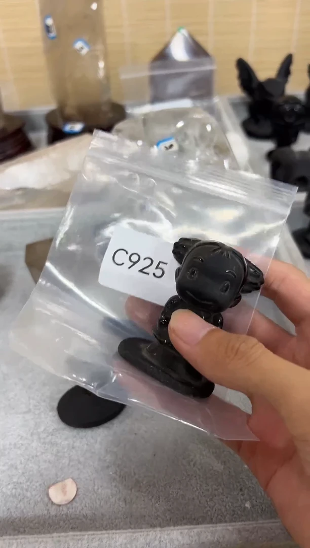 未镶嵌黑曜岩珠宝奇石C925