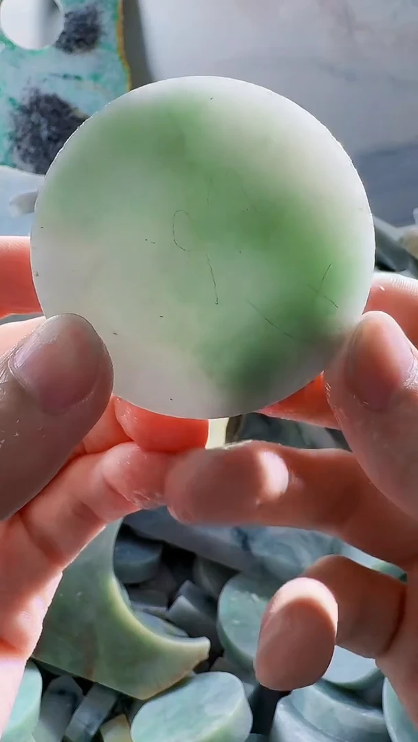 翡翠裸石缅甸翡翠A货文8831