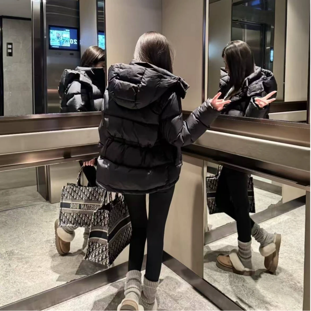 xcfreht泡芙五格IuIu连帽收腰女士气质防风防水羽绒服户外外套A