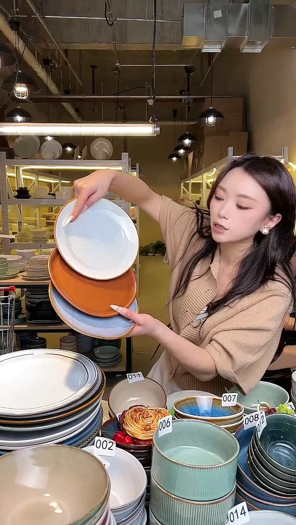 瓷156 外贸尾货高温釉下彩陶瓷餐具默认微瑕