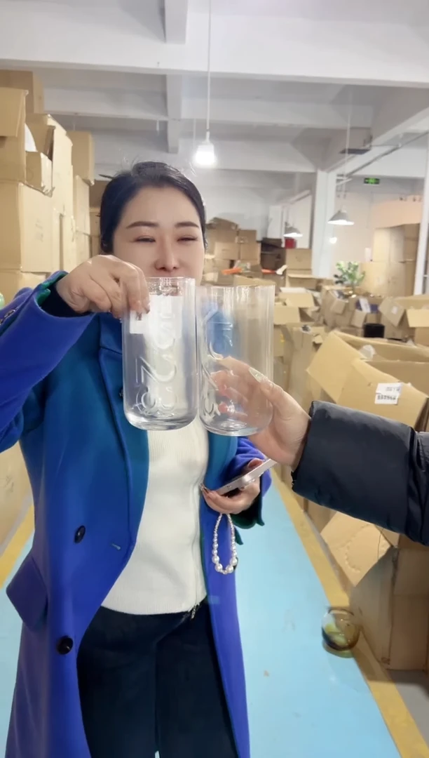 【闪购商品】玻璃花伴你花瓶微瑕-一对