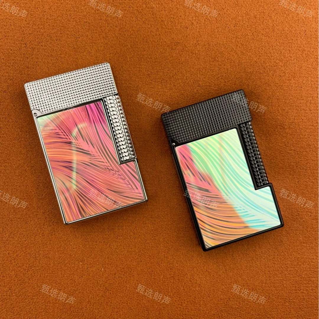 鎏金岁月3D幻彩镜面充气侧滑纯铜朗声创意打火机男生时尚个性礼物