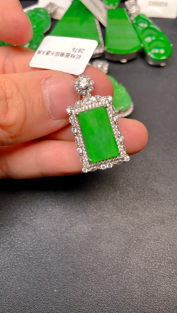银S925镶嵌挂件翡翠DZ