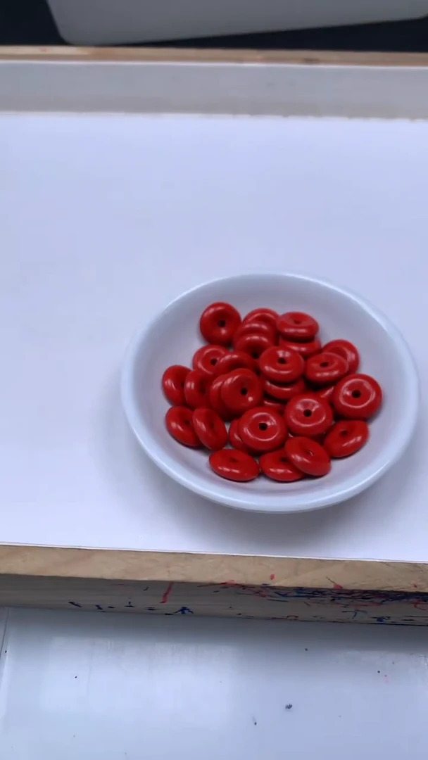 未镶嵌散珠玛瑙/玉髓B2325朱 砂平安扣5*14 mm 5个6.8元