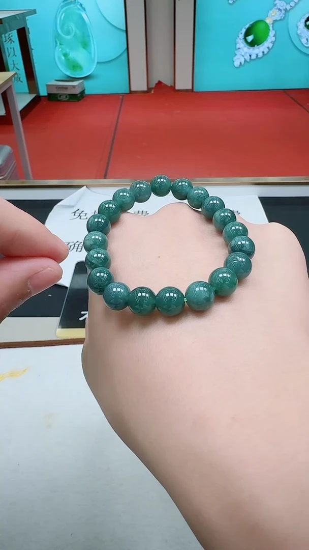 颈饰未镶嵌翡翠LX翡翠单圈手串GLL-多样性发其一/约9mm+