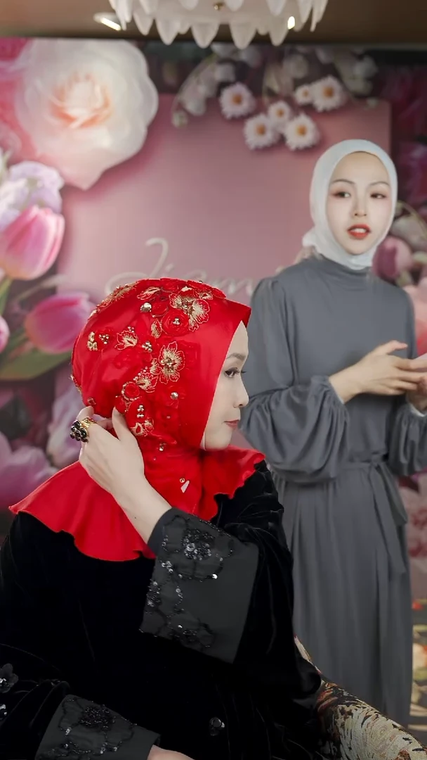 三醋酯纤维嘉米拉头巾新娘款