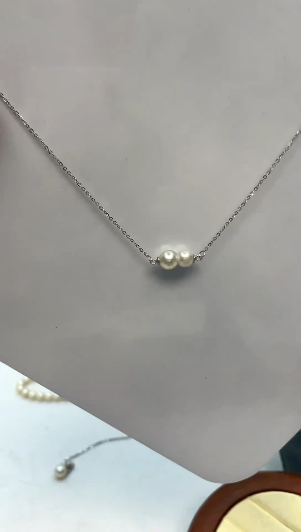 海水珍珠银S925镶嵌颈饰海水珍珠