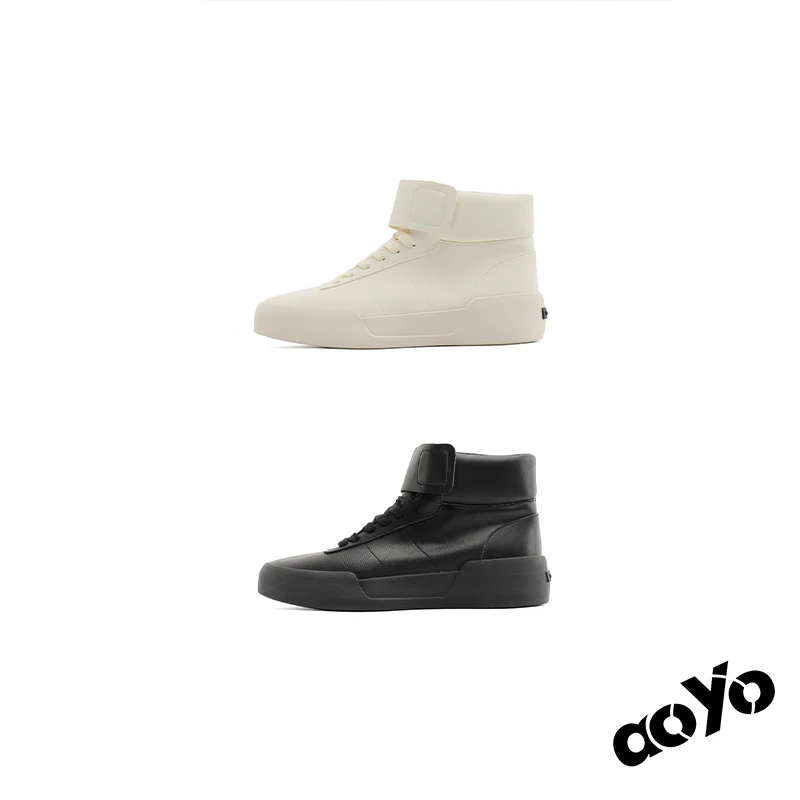 aoyo*25FW/潮流休闲板鞋 经典纯色厚底增高高帮潮流Cleanfit板鞋