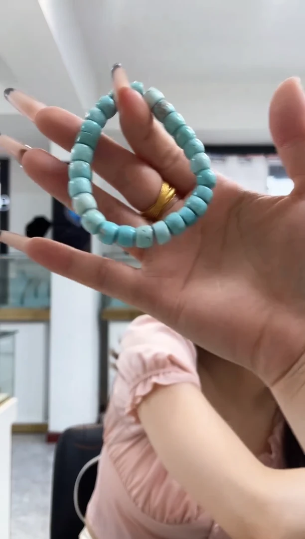 绿松石未镶嵌手串发货一件