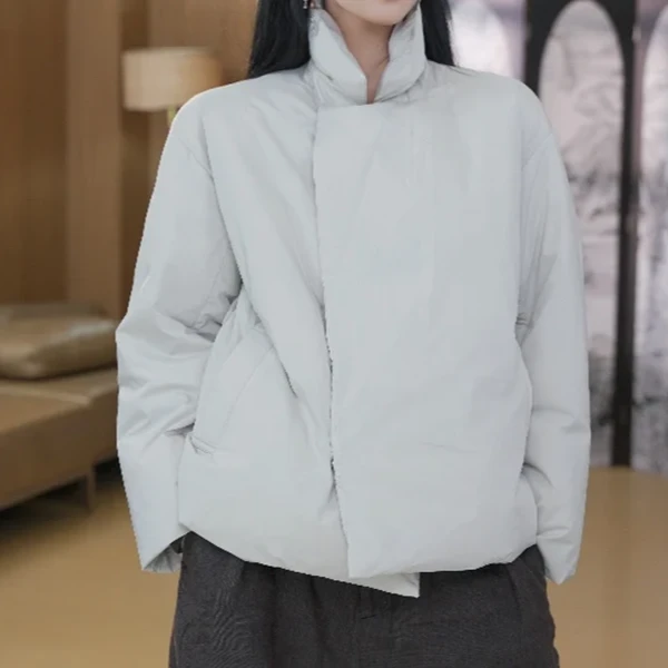 MN【小鹅被】90白鹅绒西装风衣式短款腰带羽绒服 SZ2479