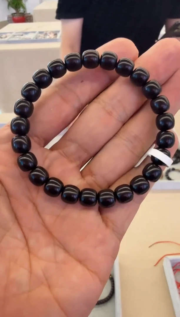 东非黑黄檀（紫光檀）手串/手链紫光檀精工老型7x8mm单圈手串A138