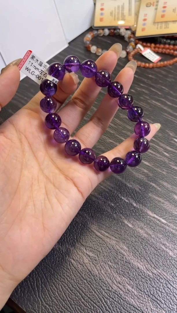 水晶手链未镶嵌11±/x-713【乌拉圭紫