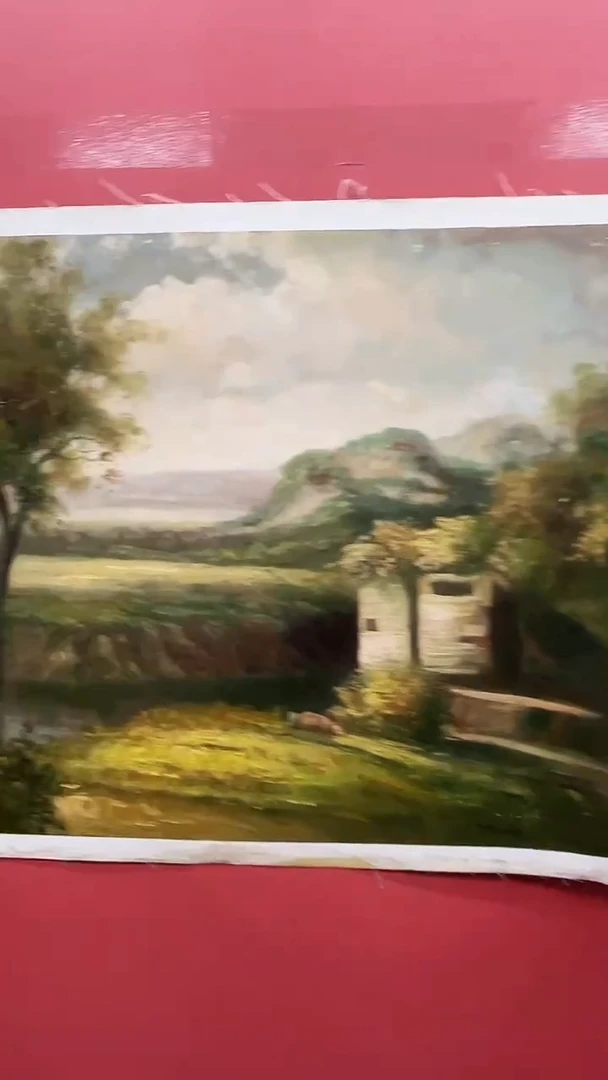 国画油画梅清-60x90-风景-带书