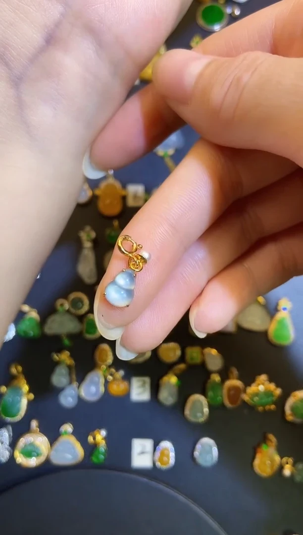 吊坠(不含链)银S925镶嵌翡翠1