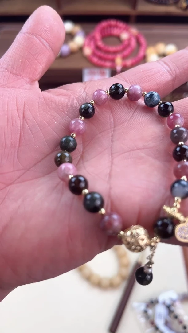 【闪购商品】碧玺手链银S925镶嵌手链碧玺