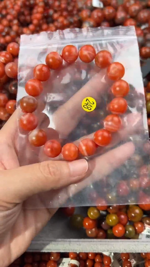 南红玛瑙手串未镶嵌12+