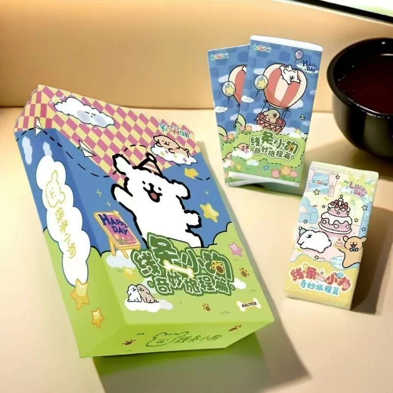 听天由命开几包！有欧包！卡哇伊线条小狗国卡二创卡牌盲盒默认代拆