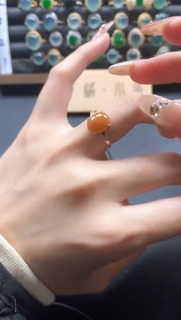 银S925镶嵌戒指翡翠51151