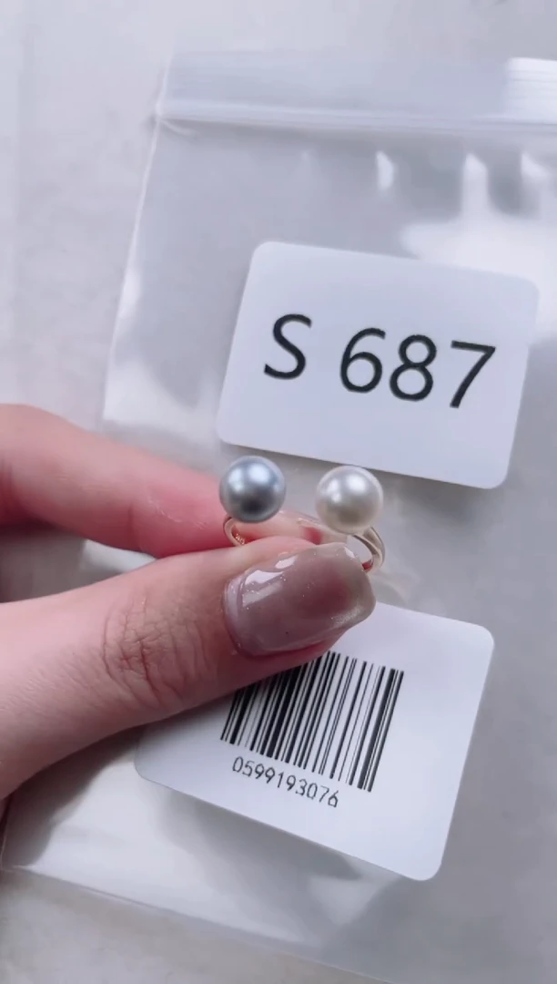 【闪购商品】海水珍珠戒指银S925镶嵌S687