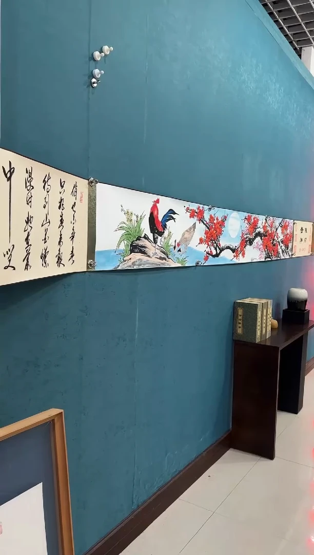 国画《5米长卷梅开吉祥》0.35*5米横幅卷轴