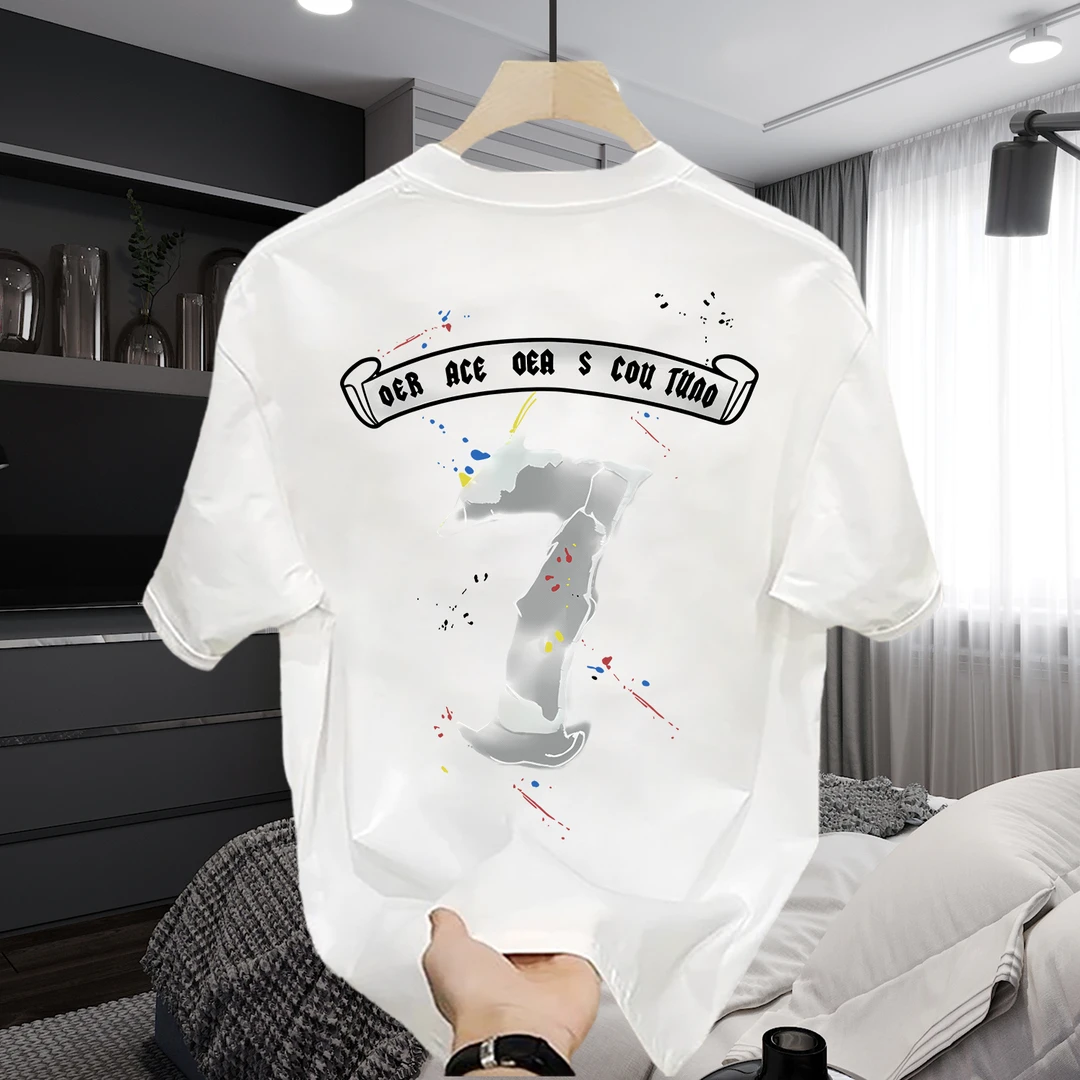 重磅美式潮流痞帅短袖T恤男女新款夏季ins潮牌休闲风宽松圆领上衣