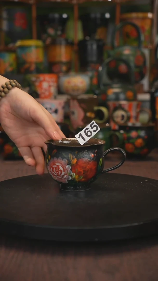 紫砂油画手绘釉下彩165